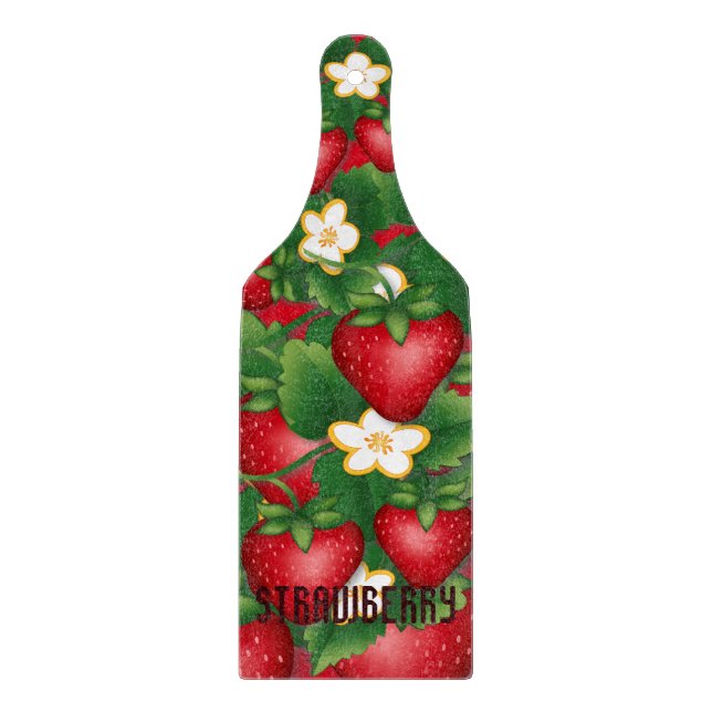 Slice and Dice Strawberry Custom Cutting Board (Front)