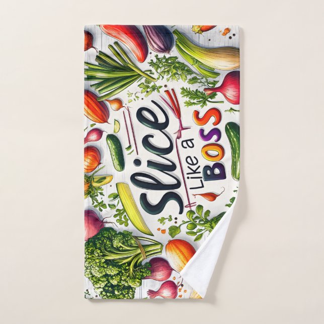 Slice It Like a Boss Kitchen Towel (Hand Towel)