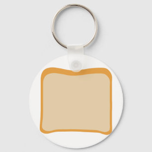 slice of bread icon key ring