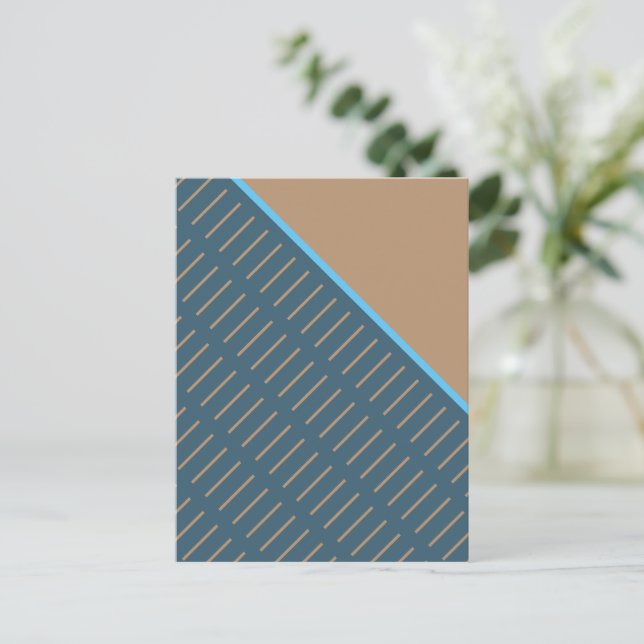 Slice of Brown Abstract Art Design Postcard (Standing Front)