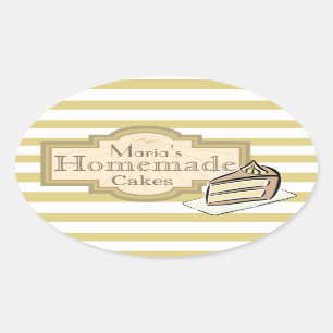 Slice of Cake Oval Sticker