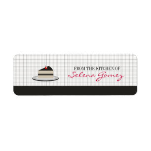 Slice of Cake Return Address Label