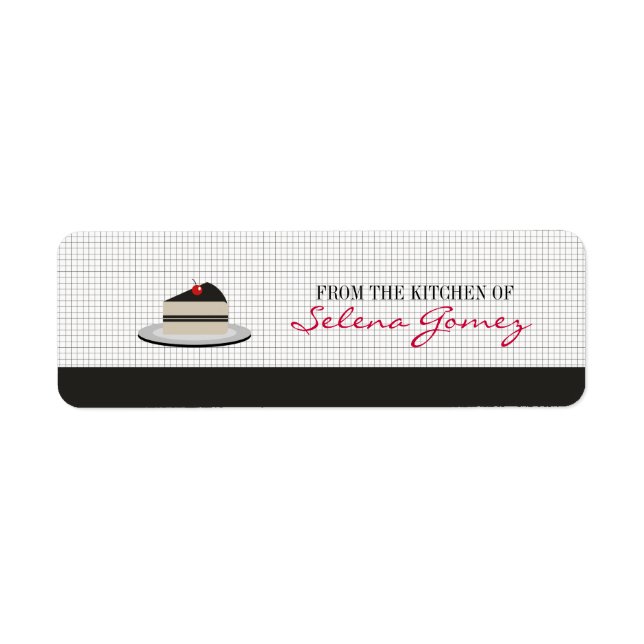Slice of Cake Return Address Label (Front)
