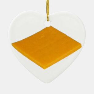 Slice of Cheese Ceramic Tree Decoration