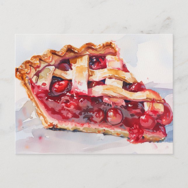 Slice of Cherry Pie Postcard (Front)