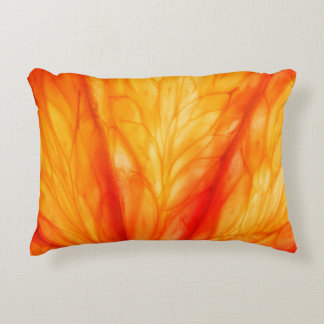 Slice of citrus fruit with backlit, abstract macro decorative cushion