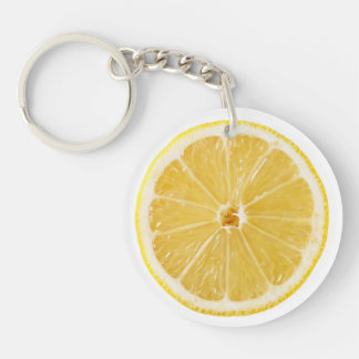Slice Of Fresh Lemon Key Ring