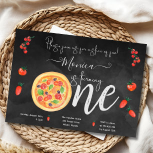 Slice of fun, first birthday invitation