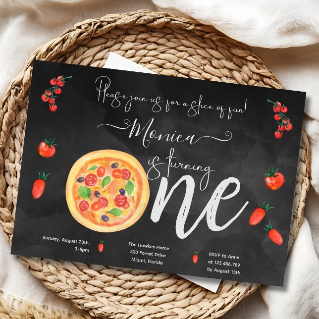 Slice of fun, first birthday invitation (Creator Uploaded)