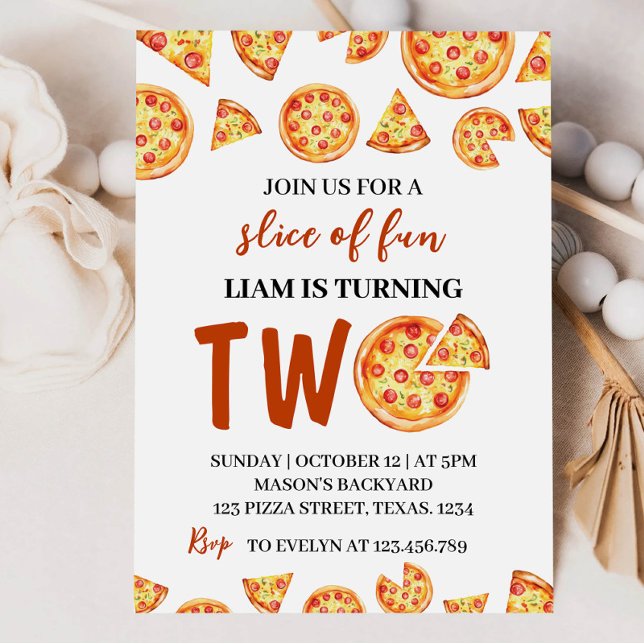 Slice Of Fun Pizza Party Birthday Invitation (Creator Uploaded)
