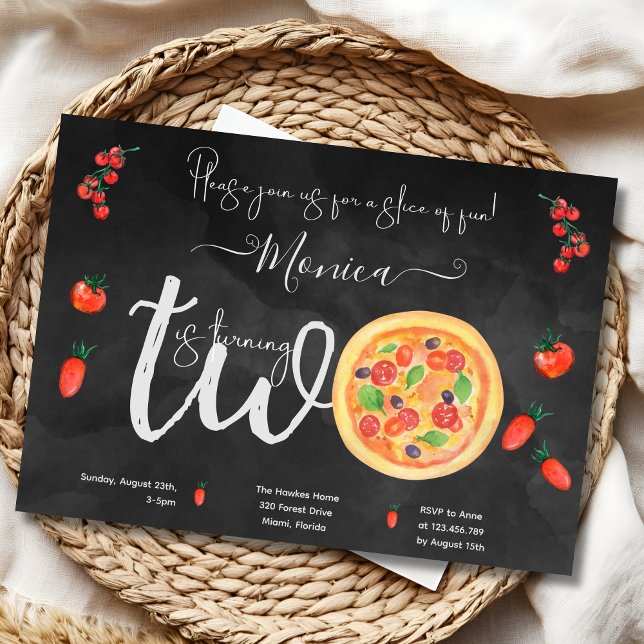 Slice of fun, second birthday invitation (Creator Uploaded)