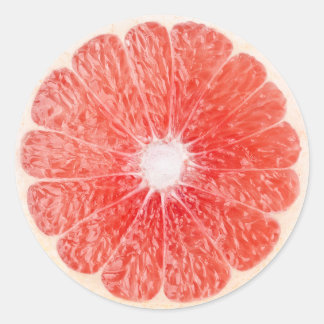 Slice of grapefruit classic round sticker