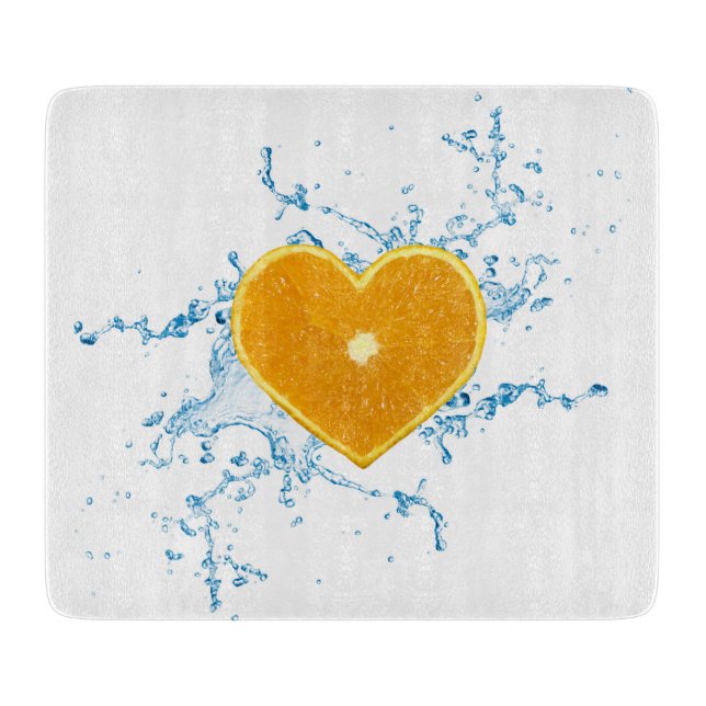 Slice of Heart-Shaped Orange Cutting Board (Front)