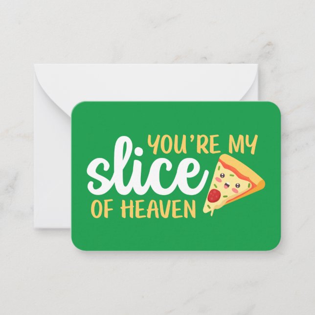 Slice of Heaven Funny Pun Cute Valentine's Day Card (Front)
