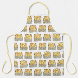 Slice of Kugel Jewish Egg Noodle Casserole Apron