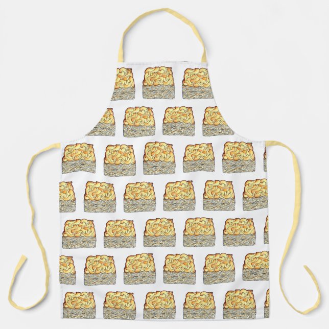 Slice of Kugel Jewish Egg Noodle Casserole Apron (Front)