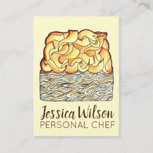 Slice of Kugel Jewish Egg Noodle Casserole Business Card