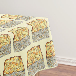 Slice of Kugel Jewish Egg Noodle Casserole Tablecloth