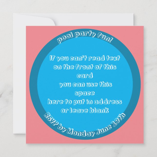 slice of lemon pool party invite (Back)