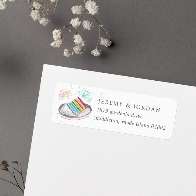 Slice of Love Personalised Couples Return Address Label (Creator Uploaded)