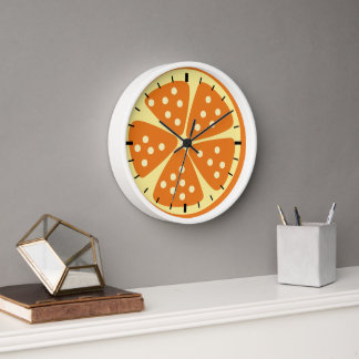 Slice of orange clock