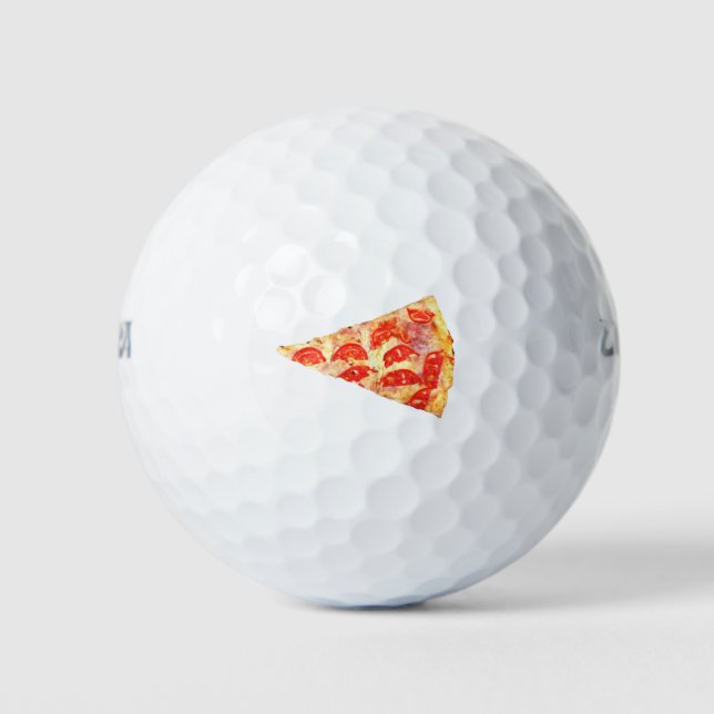 Slice Of Pepperoni Pizza Golf Balls (Front)
