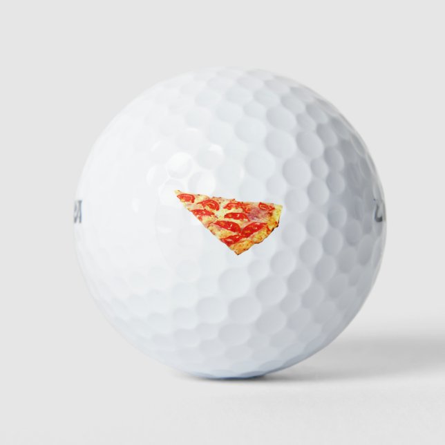 Slice Of Pepperoni Pizza Golf Balls (Front)