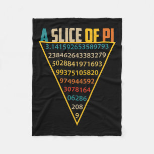 Slice Of Pi Day S For Men Women 3.14 Pi Symbol Shi Fleece Blanket