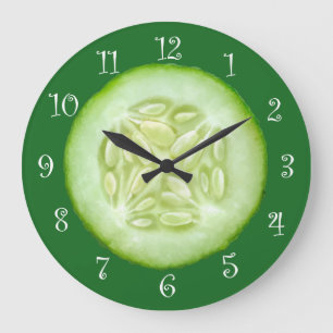 Slice Of Pickle Cucumber Kitchen Wall Clock