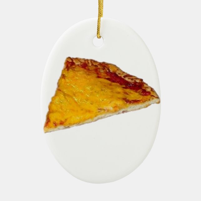 Slice of Pizza Ceramic Tree Decoration (Front)