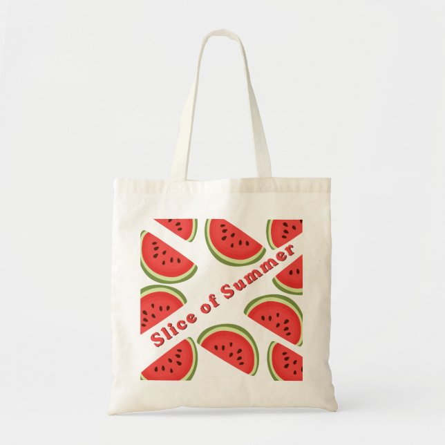 "Slice of Summer" Aesthetic Canvas Tote Bag  (Front)