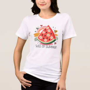 Slice of Summer, Watermelon Slices Graphic Tri-Blend Shirt