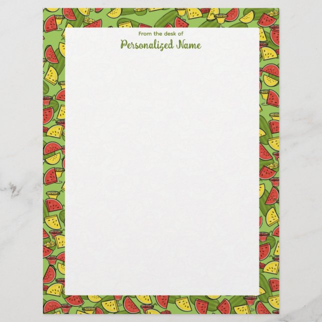 Slice of Sunshine Frame Unlined Letterhead (Front)