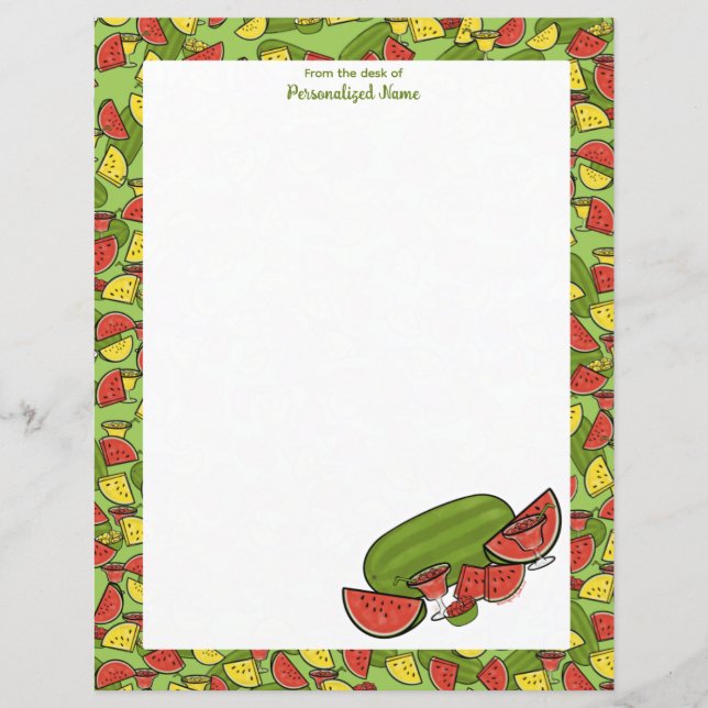 Slice of Sunshine Framed Red Unlined Paper Sheet (Front)