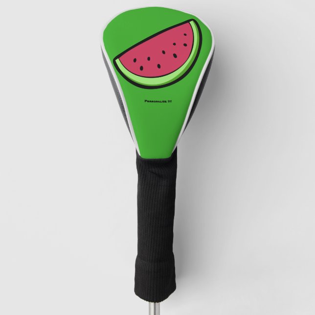Slice of watermelon golf head cover (Front)