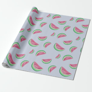 Slice of watermelon watercolor wrapping paper