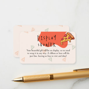 Slice Pizza Time Display Shower Enclosure Card