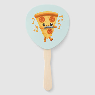 Slice Playing a Harmonica Cute Hand Fan
