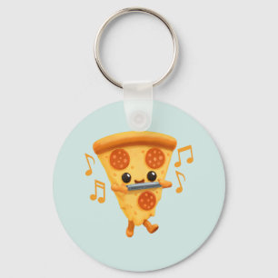 Slice Playing a Harmonica Cute Key Ring