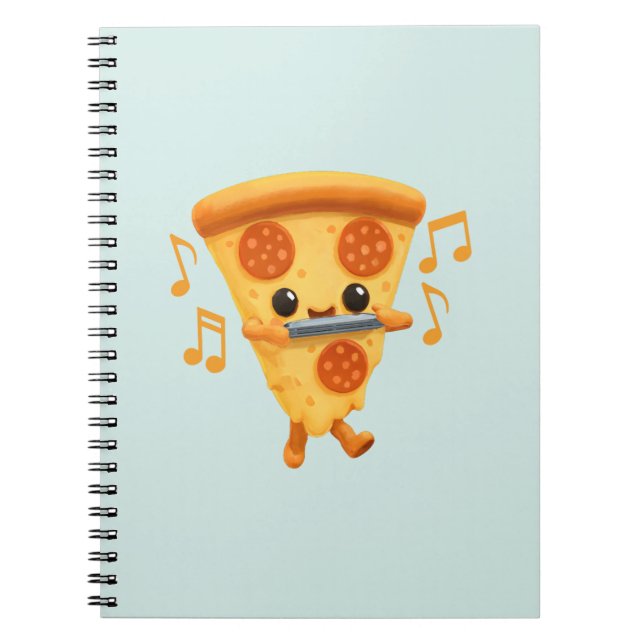 Slice Playing a Harmonica Notebook (Front)