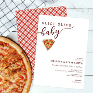 Slice Slice Baby Couples Pizza Baby Shower Invitat Invitation