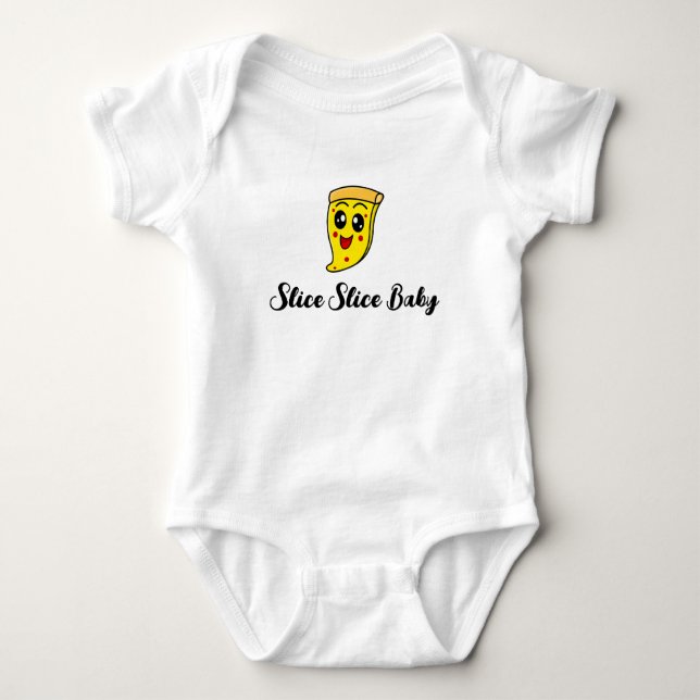 Slice Slice Baby - Cute Pizza Kawaii Bodysuit (Front)
