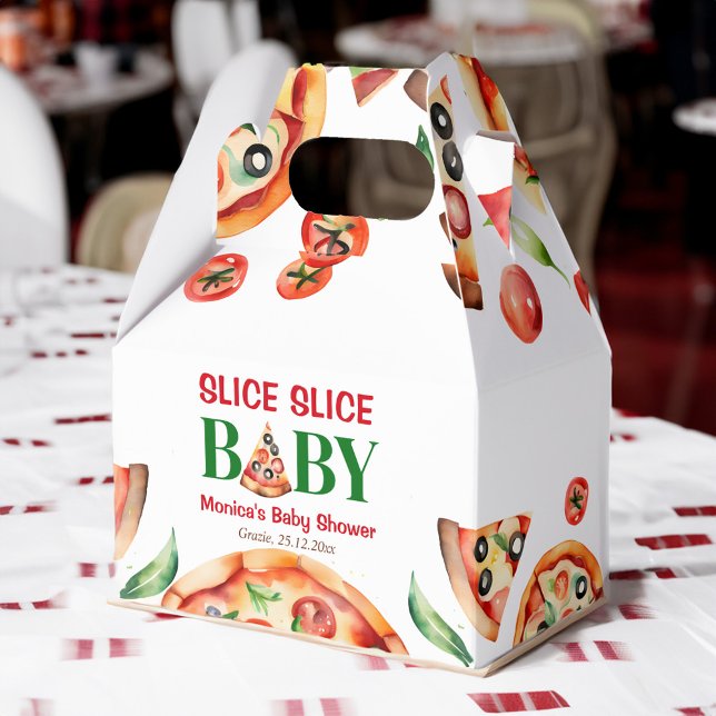 Slice slice baby Italian pizza baby shower Favour Box (Slice slice baby Italian pizza baby shower Favor Box personalized baby shower favor boxes)