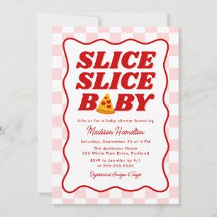 Slice Slice Baby Italian Pizza Baby Shower Invitation