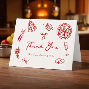 Slice Slice Baby Italian Pizza Baby Shower Thank You Card
