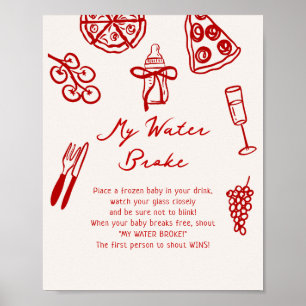 Slice Slice Baby My Water Broke Game Printable Poster
