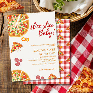 Slice Slice Baby picnic Pizza baby shower Invitation