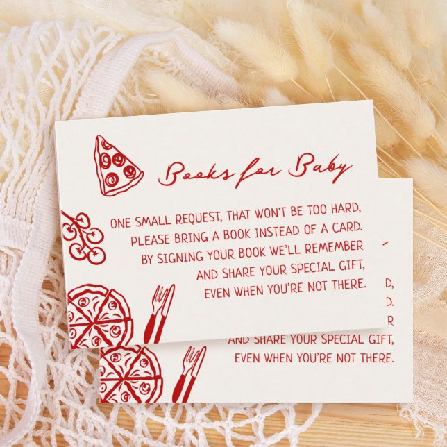 Slice Slice Baby Pizza Baby Shower Books for Baby Enclosure Card (Creator Uploaded)