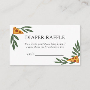Slice Slice Baby Pizza Baby Shower Diaper Raffle Enclosure Card