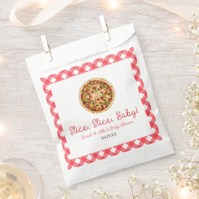 Slice, Slice, Baby! Pizza Baby Shower Favour Bag (Clipped)